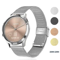 Pulseira de malha de liberação rápida para garmin vivomove hr/3/vivoactive 4/3/venu 2/luxe/estilo liberação rápida pulseira de relógio