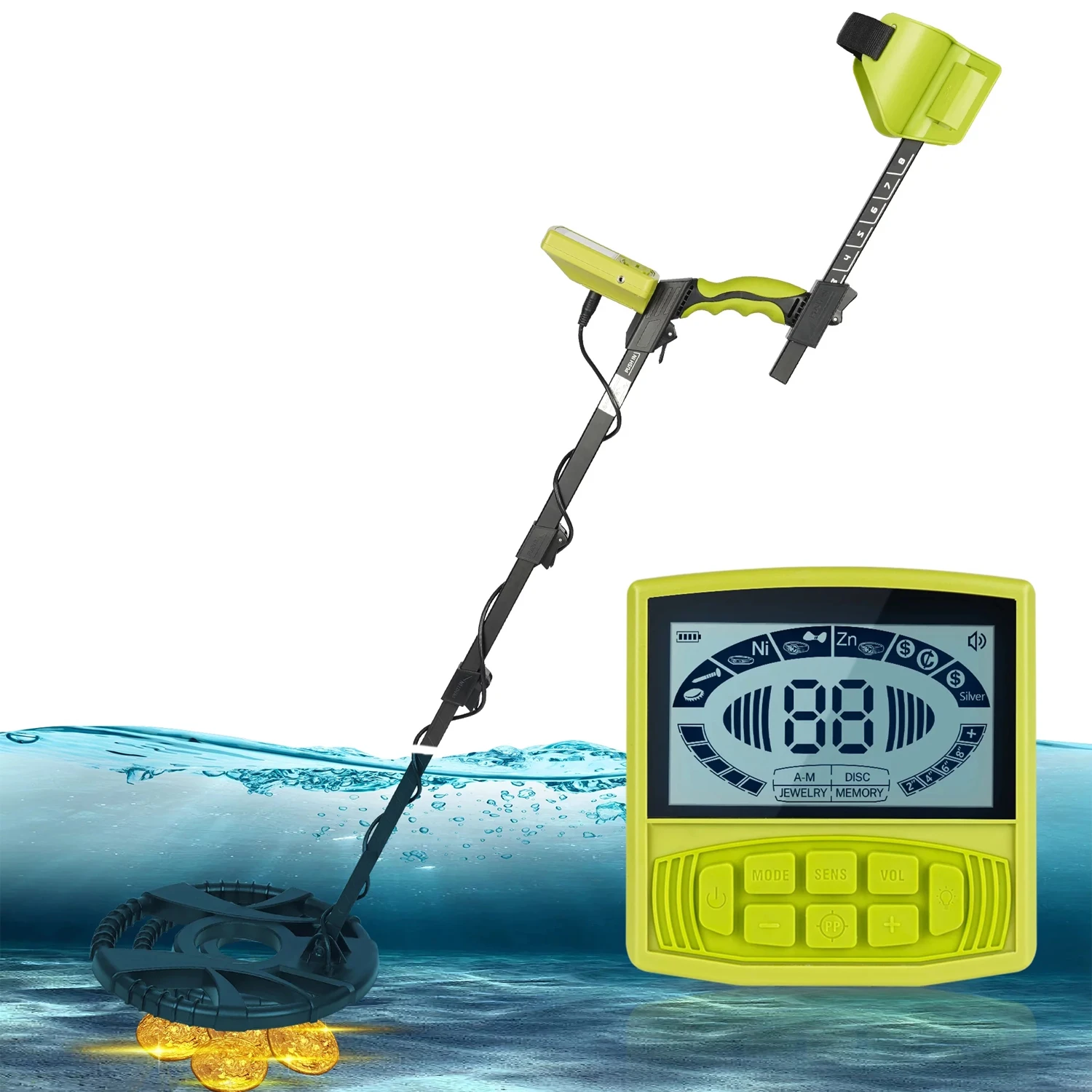 Professional Metal Detector M55B, Gold Finder, Treasure Hunter, 10