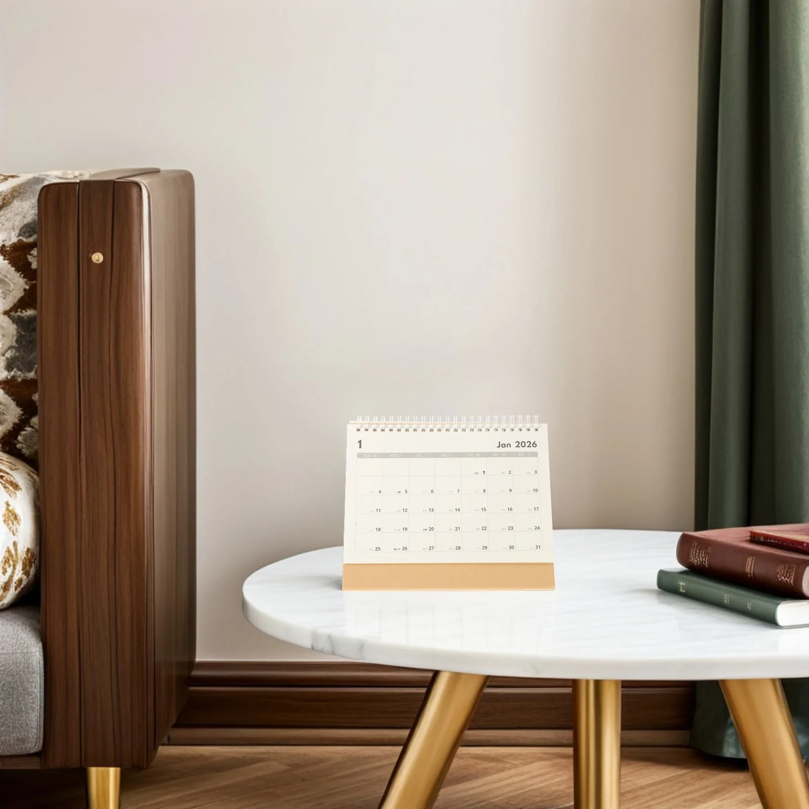 

1Set Standing Desk Calendar 2025-2026 Large Note Area Monthly View Tear- 18 Months Coverage for Office Supplies and