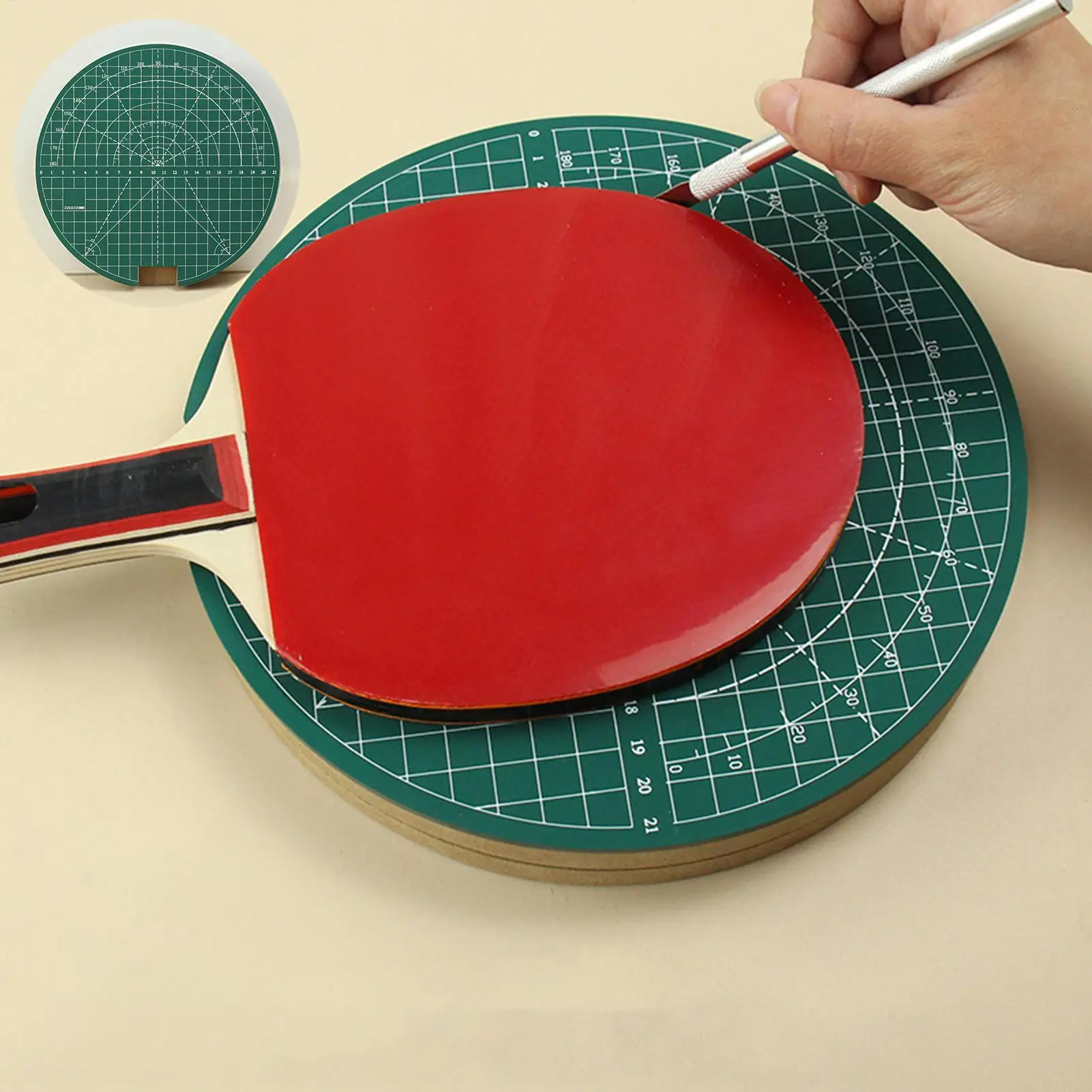 

Rotating PVC Table Tennis Racket Cutting Board Professional Universal Smooth Rotation Board, Multi-Purpose Tool For All Levels