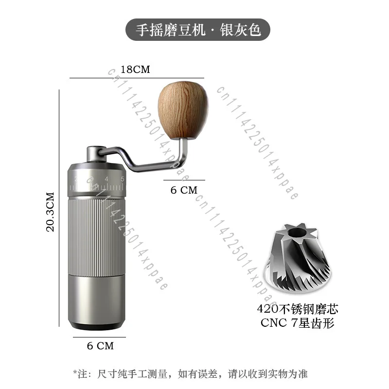Manual Coffee Bean Mill Machine with Conical Burr Portable Hand Crank Coffee Grinder for Travel Camping Home Use