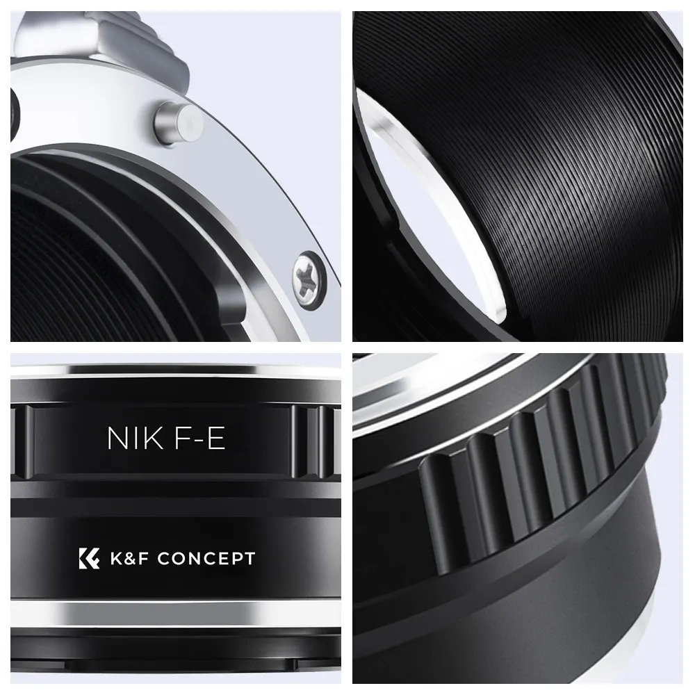 K&F CONCEPT NIK F-E Lens Adapter Ring For Nikon F Nikkor AI Mount Lenses to Sony NEX E-Mount NEX-3 NEX-5 a6000 a5000 Camera Body