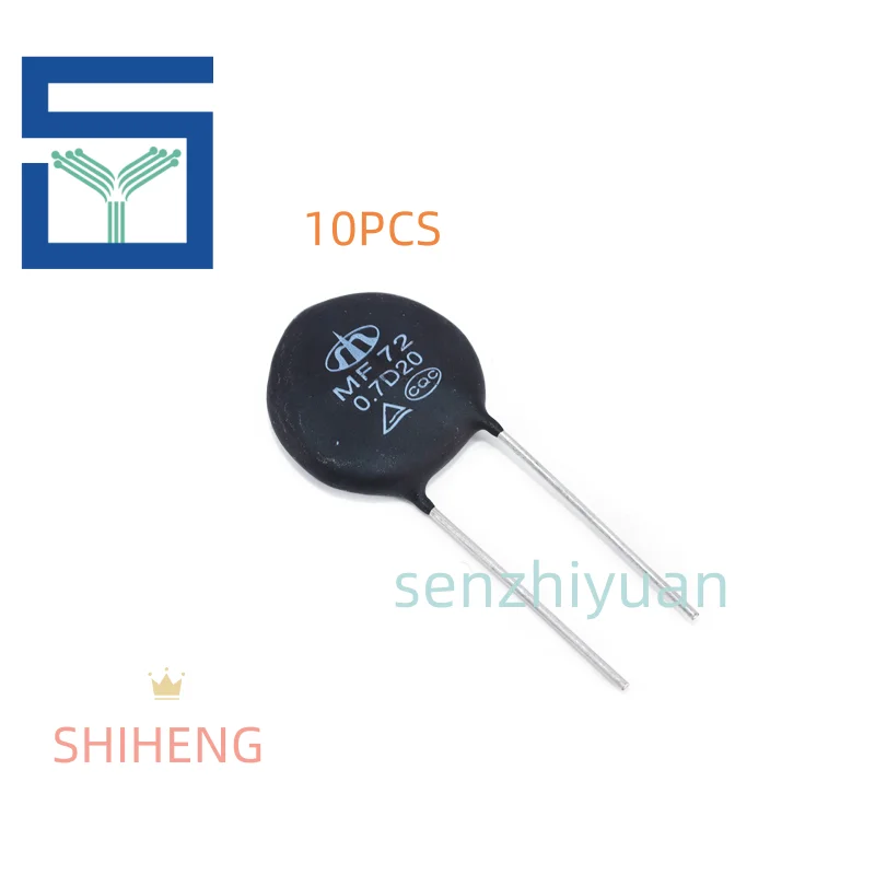 10PCS NTC Negative Temperature Coefficient Thermistors MF72 0.7D-20 Constant Time Precision Temperature Sensing Resistors