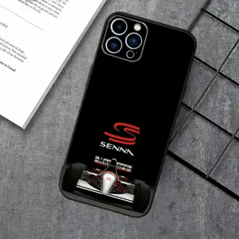 Silikonový kryt na telefon F1 Ayrton Tacing Driver Senna pro Apple iPhone 15, 14, 13, 12, 11, XS, XR, X, 8, 7, Pro, Max, Plus, mini, černý 12 nejlepší prodej Kryt Formule 1 pro iPhone X - №2
