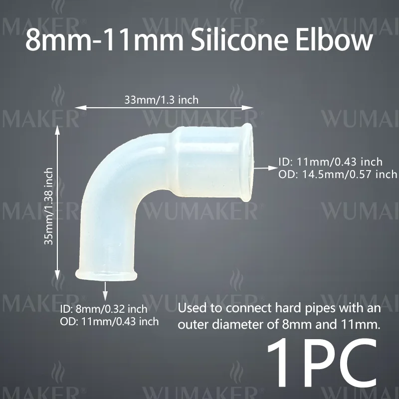 1pc Silicone Elbow Soft Hard Pipes Connector Variable Diameter Elastic Right Angle Rubber Coupling Fish Tank Irrigation Garden