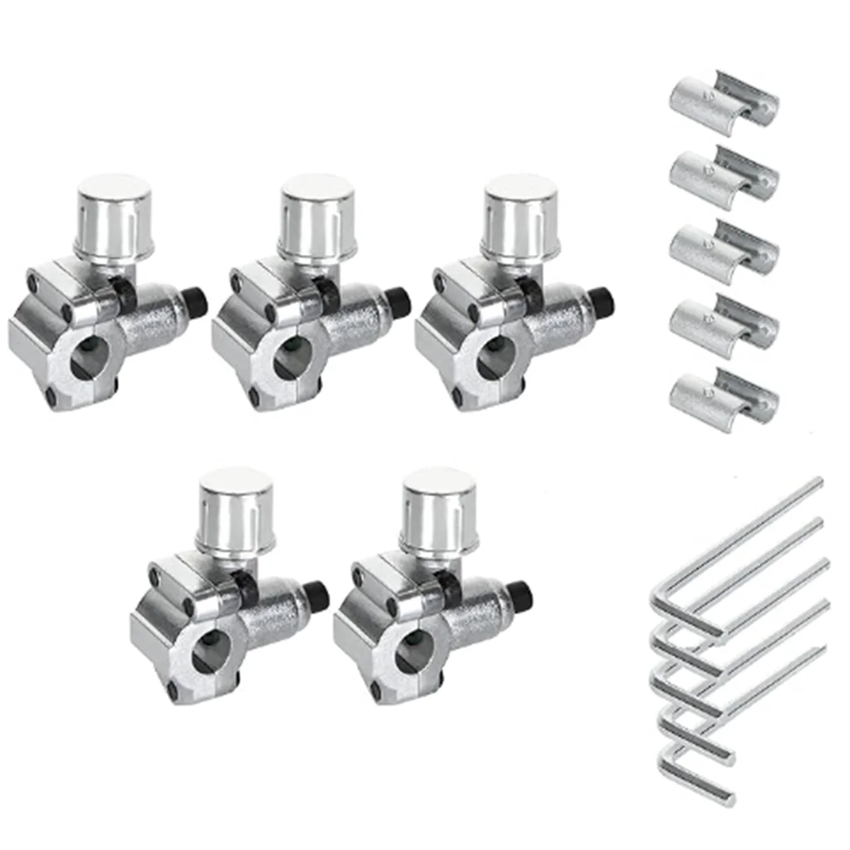 M05K 5Pack BPV-31 Piercing Valve Line Tap Valve Kits Adjustable for Air Conditioners HVAC 1/4 Inch,5/16 Inch,3/8 Inch Tubing