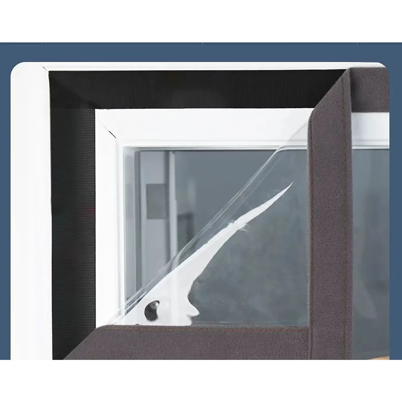 Window Windproof and Cold Proof Sealing Plastic Cloth Antifreeze Insulation Filmsealed Window Anti Leakage Curtain Self-adhesive