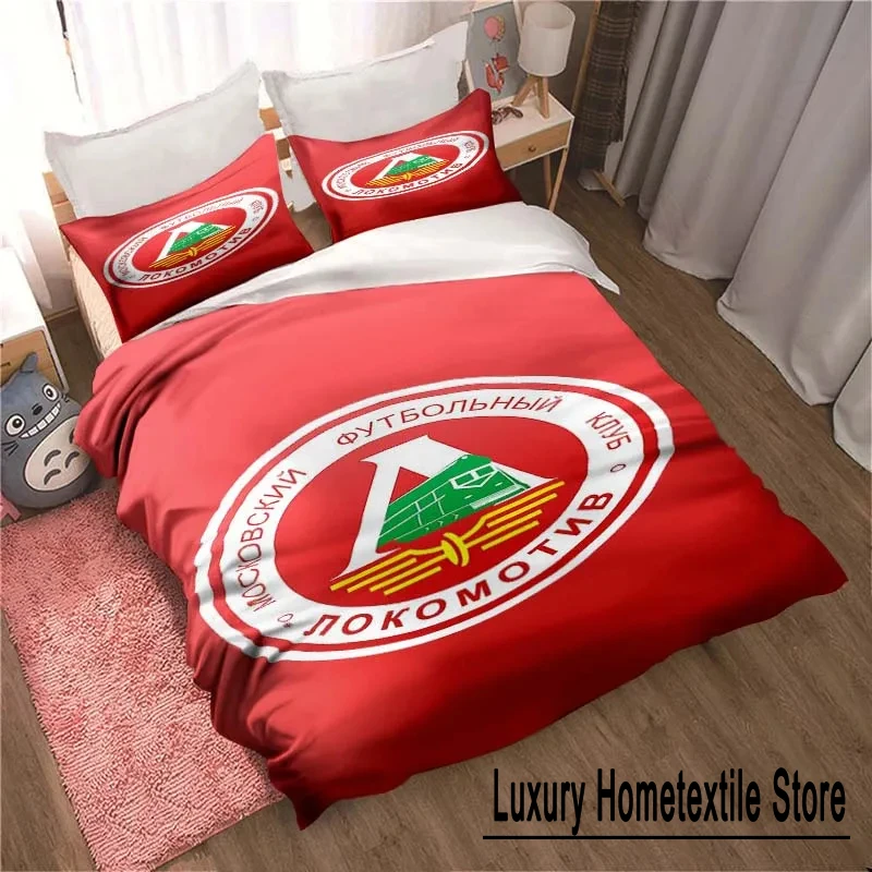 

3D Print FC Lokomotiv Moscow Football Bedding Set Single Twin Full Queen King Size Bed Set Aldult Kid Bedroom