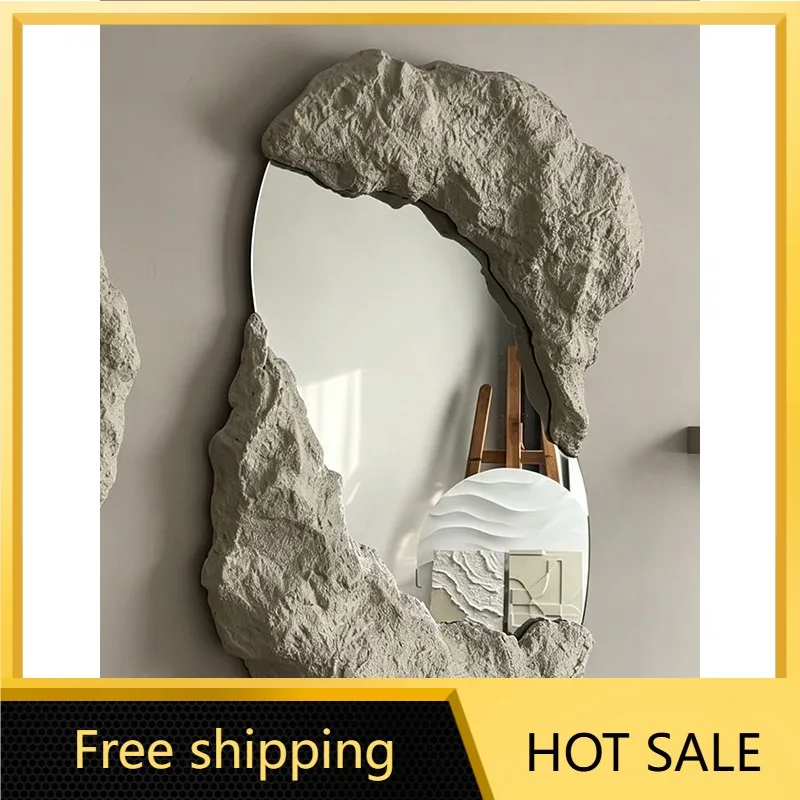 YJ French Nordic Irregular Artistic Wall Accent Mirror Vanity Piece For Residential Fireplace Setting