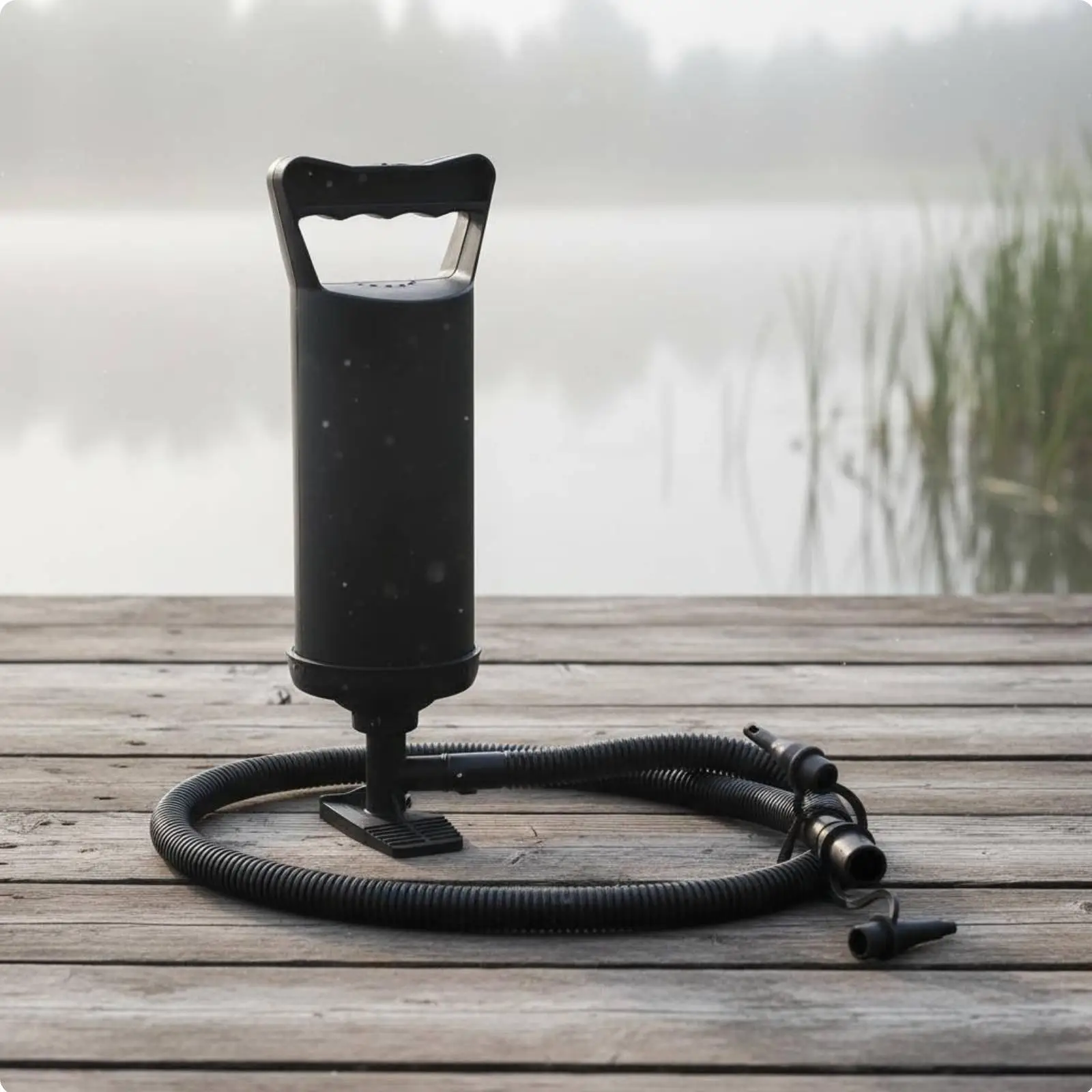 Manual Boat Air Pump Stable Footplate Sturdy PVC Construction Inflatable Kayak Paddleboard Inflator for Water Sports