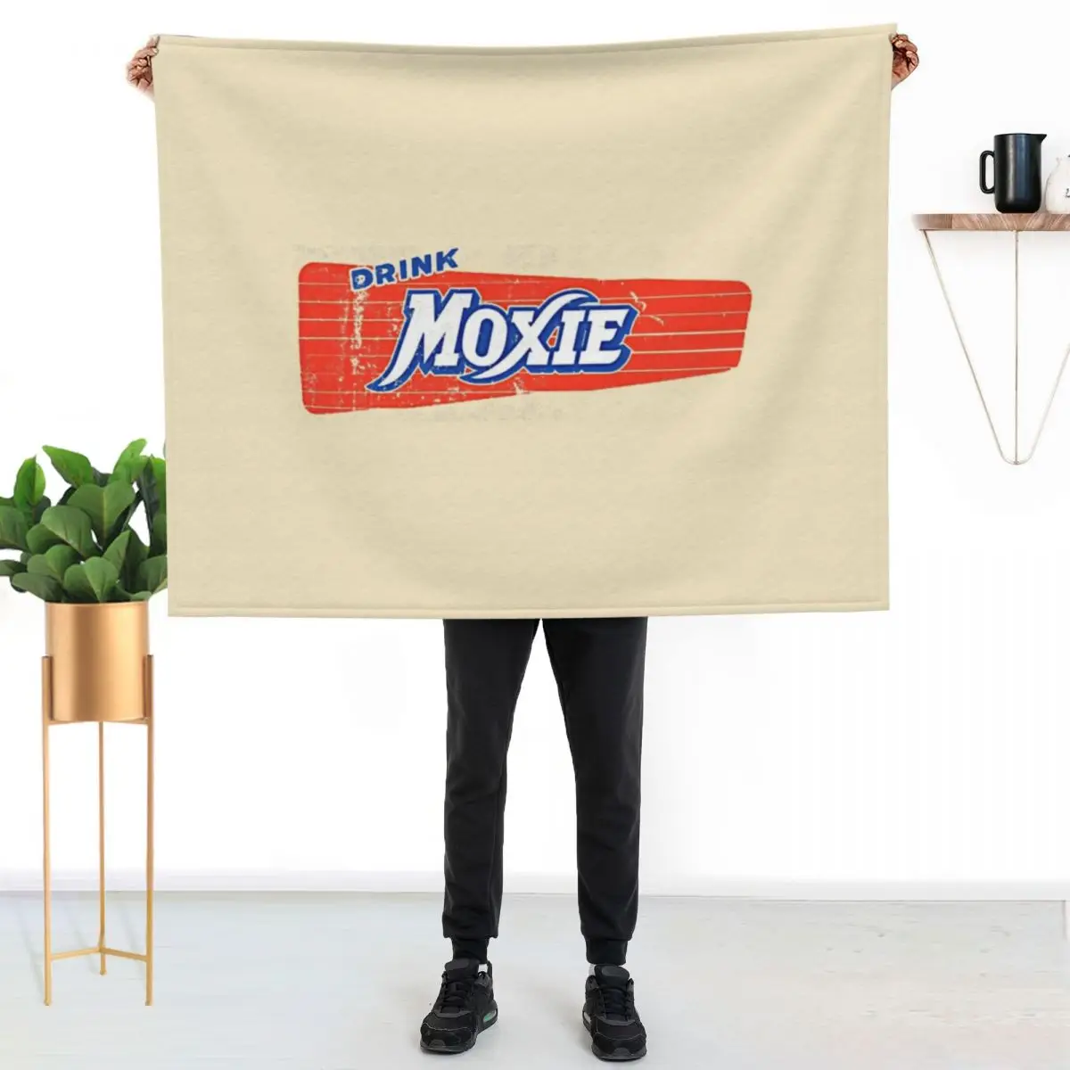 

Drink Moxie Throw Blanket Ultra Plush Cozy Blanket for Napping Sleeping