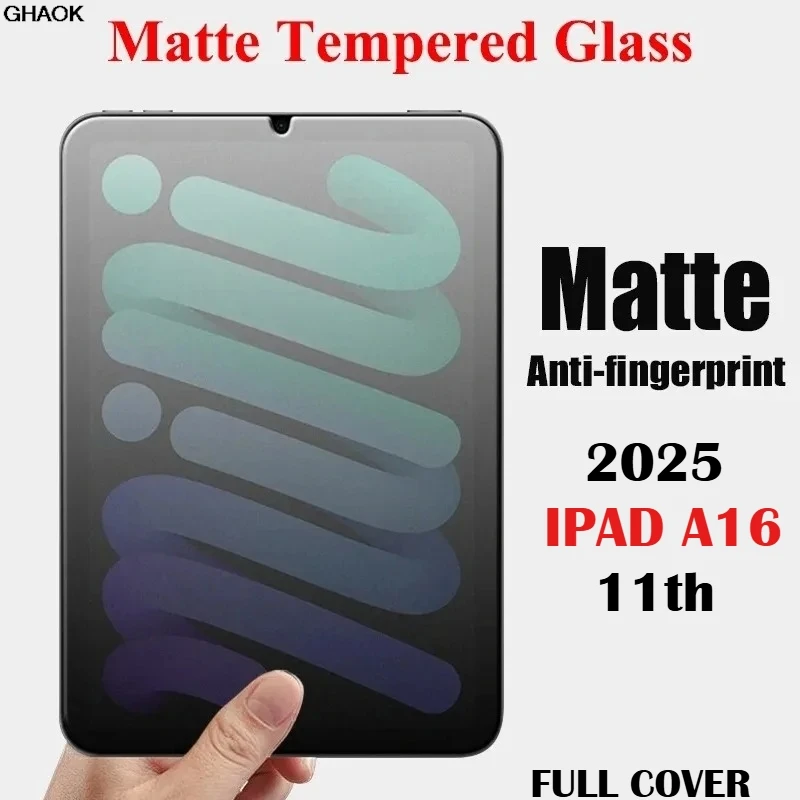 Matte 9H DH Tempered Glass Protector for NEW Apple IPad A16 12th 10th Pro M4 Air 11 13 2026 Mini 7 6 Full Cover Screen Film