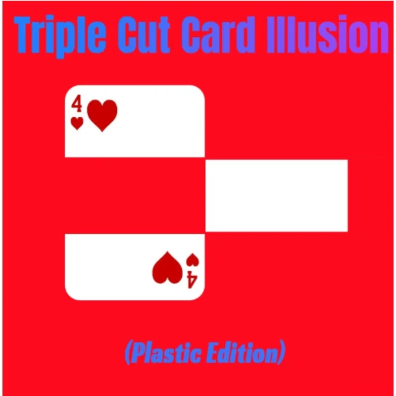 

Картка с тройным вырезом Иллюзия (пластиковое издание) Сценические фокусы Магический реквизит крупным планом Уловки Волшебник Уличная магия Забавные игры