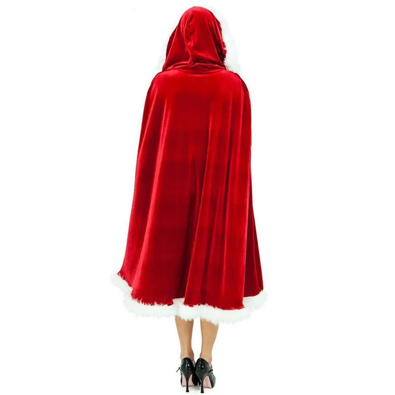 Cape adulte vêtements de performance cape de père noël cape pour hommes et femmes velours doré cape du petit chaperon rouge
