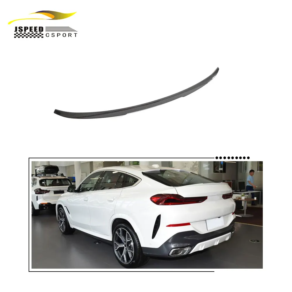 

Подходит для BMW X6 G06 F96 X6M, глянцевый задний спойлер багажника из углеродного волокна 2019-2023