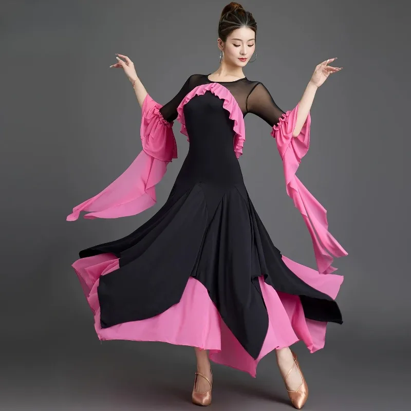 

Modern dance dress 2026 new training suit for practicing waltz ballroom dance competition performance dress for ballroom dancing