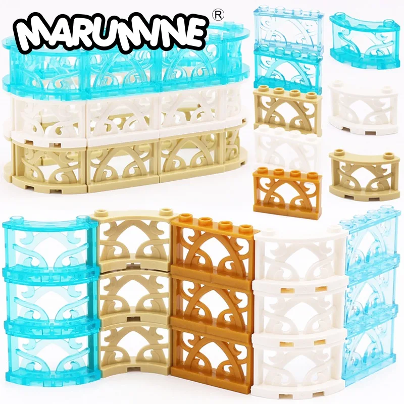 Marumine Mộc Gạch Một Phần 19121 Hàng Rào Sắt Cảnh 1X4X2 Với 4 Đinh Nhọn Mô Hình Thành Phố Nhà Phụ Kiện tự Làm Xây Dựng Người Da Đen