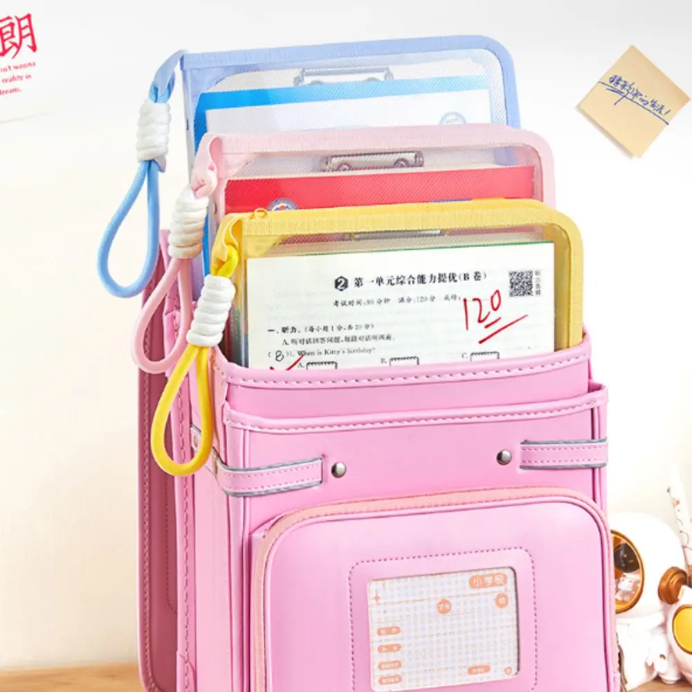 New A4 Zipper File Bag Large Capacity Transparent Storage Organizer Bag Multifunction Space Saving File Folder Bags