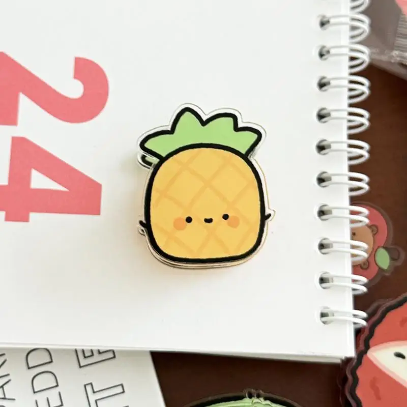 Fruit Cartoon Snack Sealing Clip 4PCS with PP Material Fun Decorative Clips for Food Bag Gifts and Office Notes