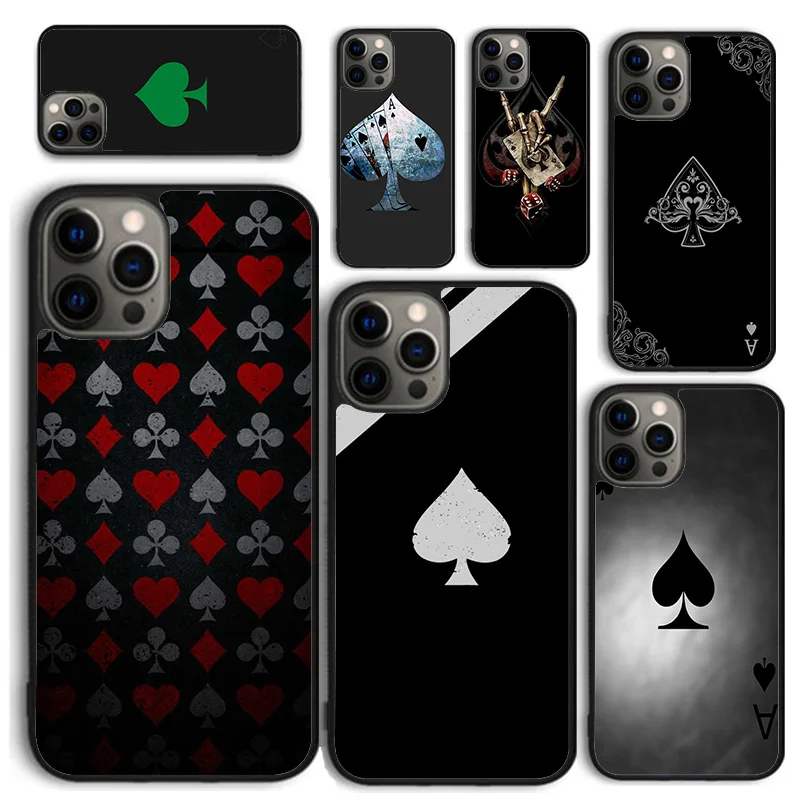 Poker Surreal Aesthetic Art Phone Case for iPhone 16 15 14 12 13 mini PLUS X XS XR 11 PRO MAX Back Cover Fundas Shell