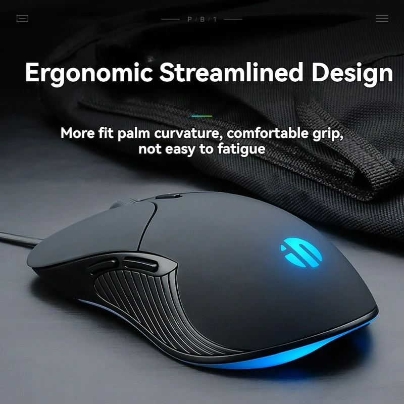 6 Keys Wired USB Gaming Mouse 8800DPI Programmable Macro Silent Click RGB Glowing Mice For Desktop Laptop Computer Office Gaming