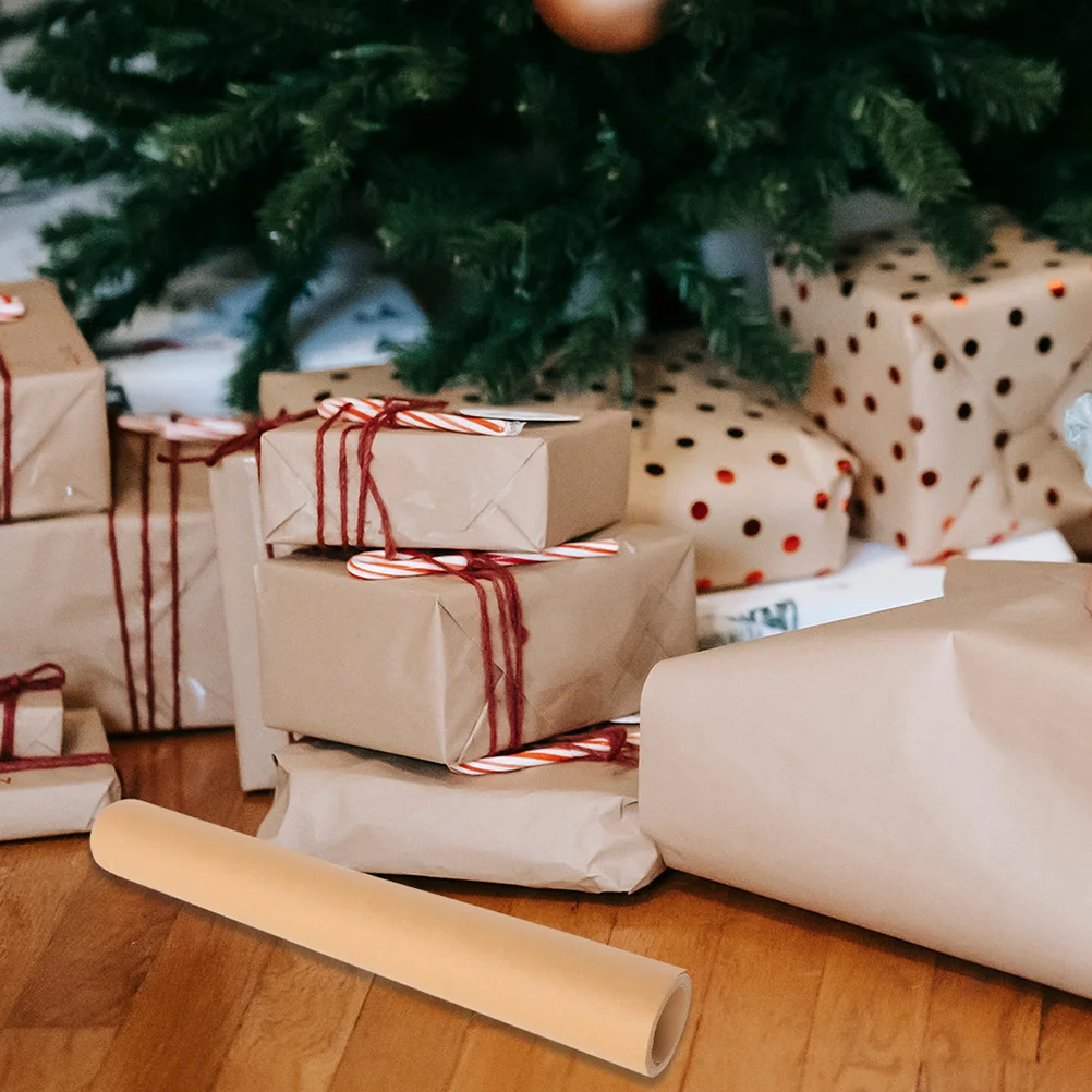 

1 Roll DIY Kraft Paper Multi-Functional Durable Brown Gift Wrapping Packing Flower Wrapping Paper Gift Packing Paper,