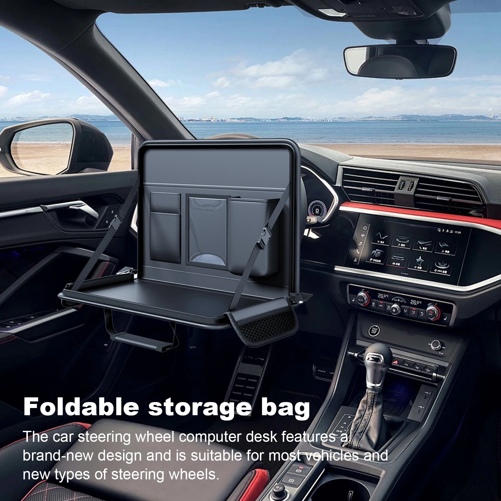 

Складной держатель для планшета и ноутбука в автомобиль, экономит место в салоне, органайзер для сиденья, для еды и просмотра телевизора в дороге