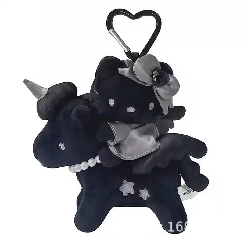 

Плюшевый брелок Sanrio: Кавайная Китти на лебеде, мультяшная кукла, милый аксессуар для рюкзака, изысканный подарок на праздник