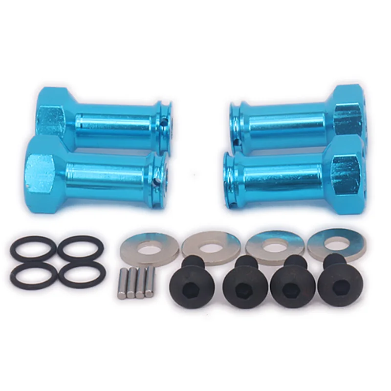 

ODIES-Aluminum 12Mm Hex Hub 24Mm Extension Adapter For 1/18 Wltoys A959 A949 Blue & Wheel Conversion Set Axle