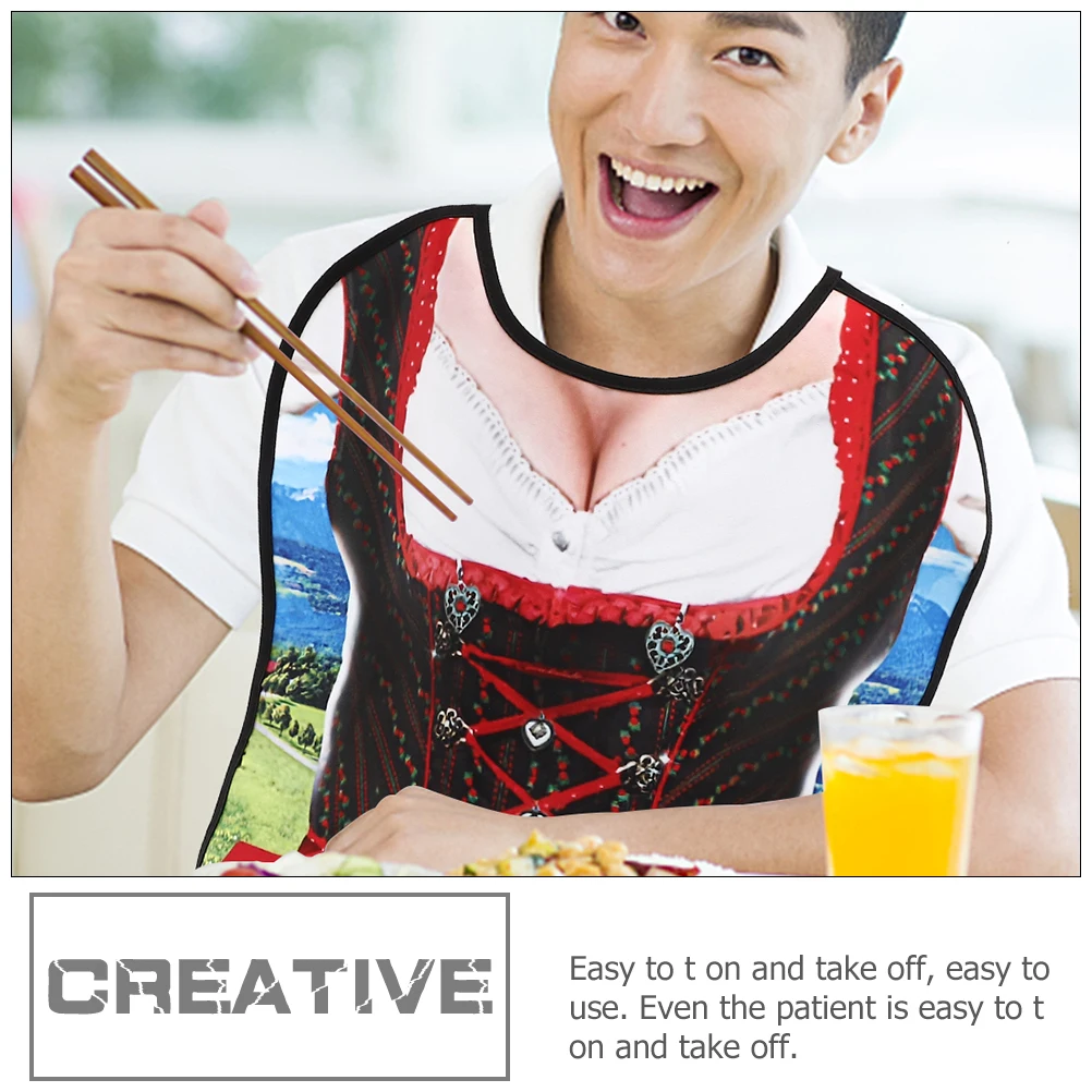 

2pcs Creative Bib Set For Adults Waterproof Reusable Folding Elderly Bib Washable Eating Accessory Household Daily Use Adult