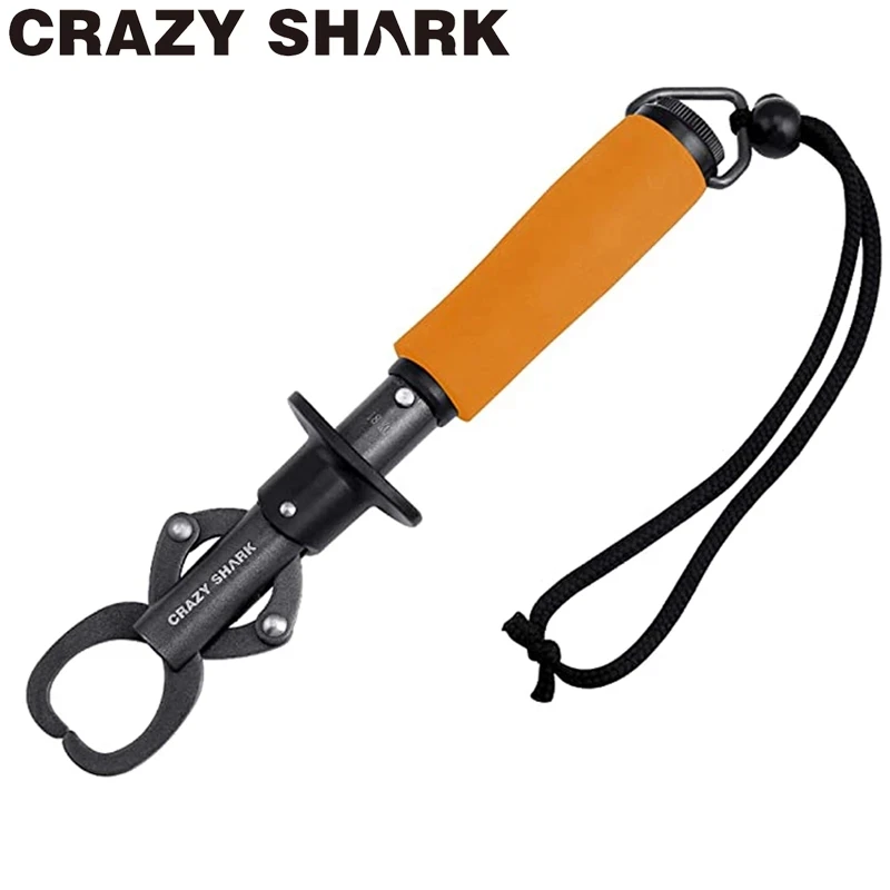 CRAZY SHARK Stainless Steel Fish Lip Grabber Gripper Grip Tool Fish Holder Tackle With 40lbs/18KG Scale