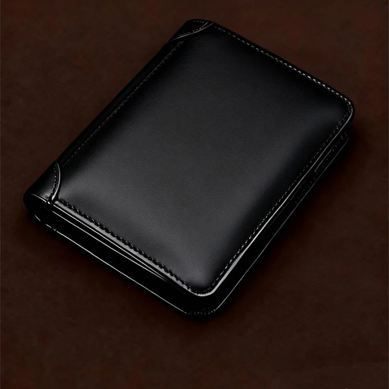 WERLLANDS Waxed Texture PU Leather Light Luxury Two-Color Long Multi-Card Slot Wallet