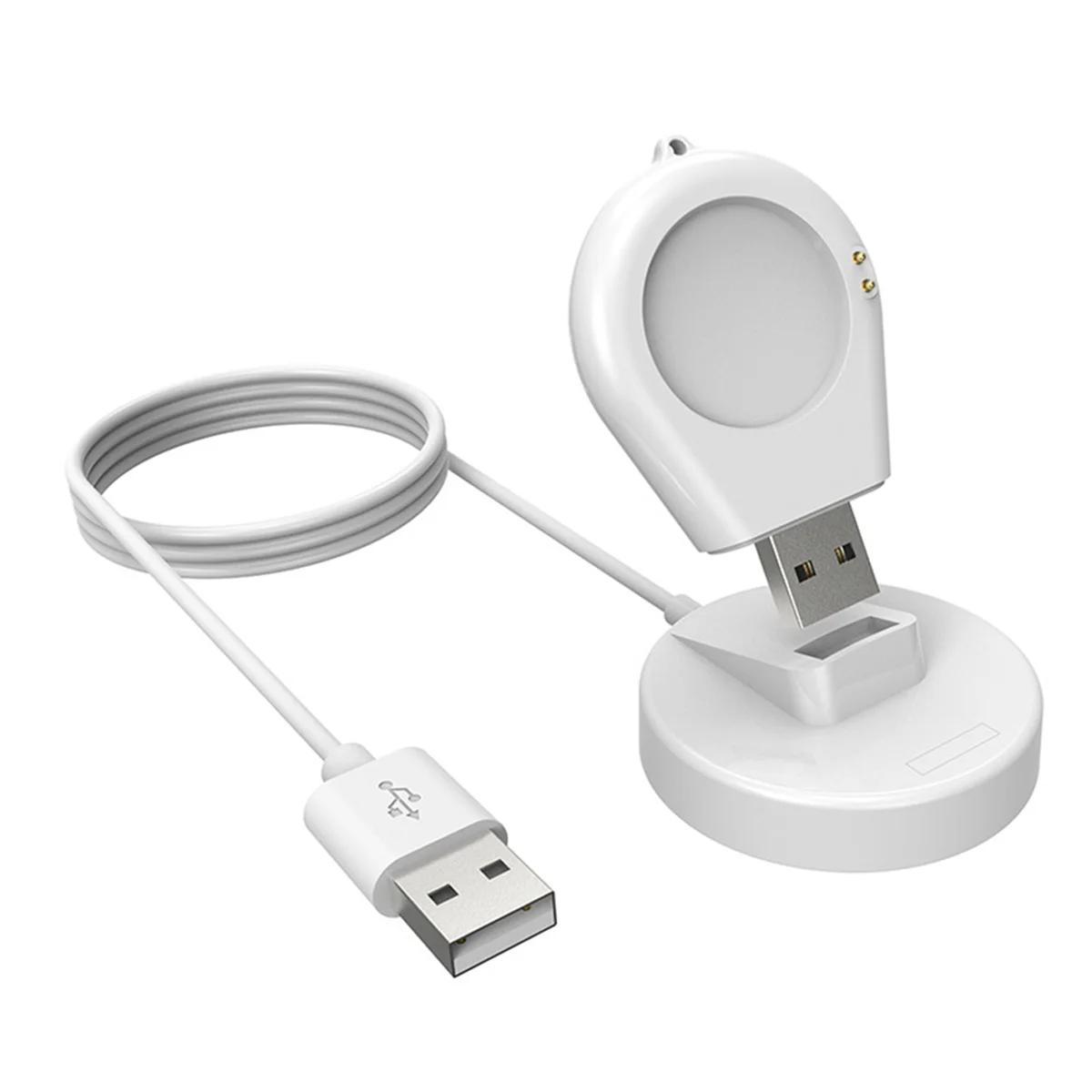 Smartwatch Dock Charger Stand Adapter USB Charging Cable Power Charge for Xiaomi Watch 2/2 Pro/S3/S2 46mm 42mm White