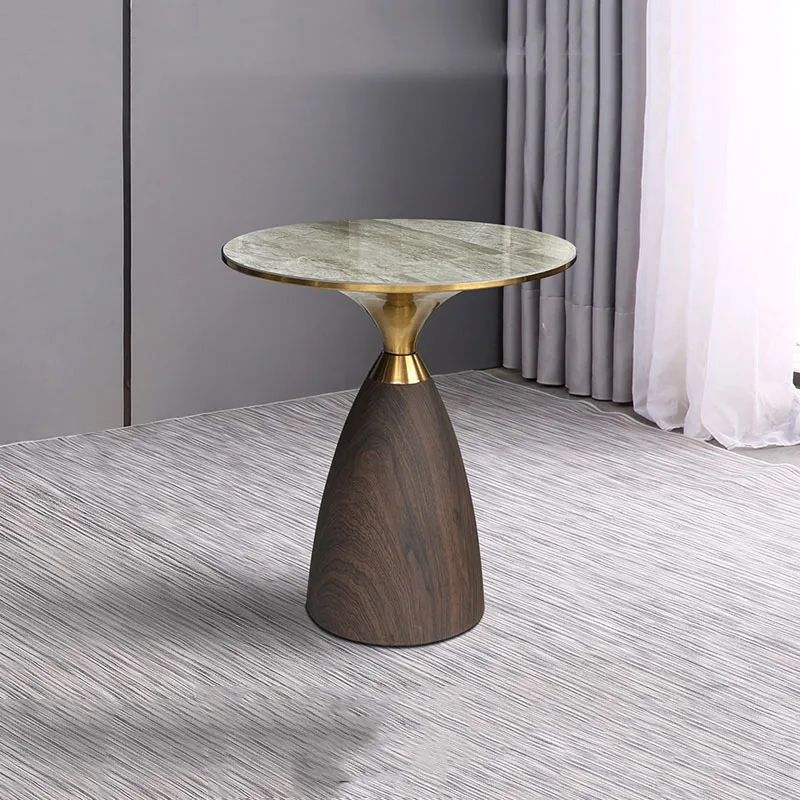 Small luxury coffee table center living room Italian designer circular tabletop salon balcony tabletop salon bedroom furniture