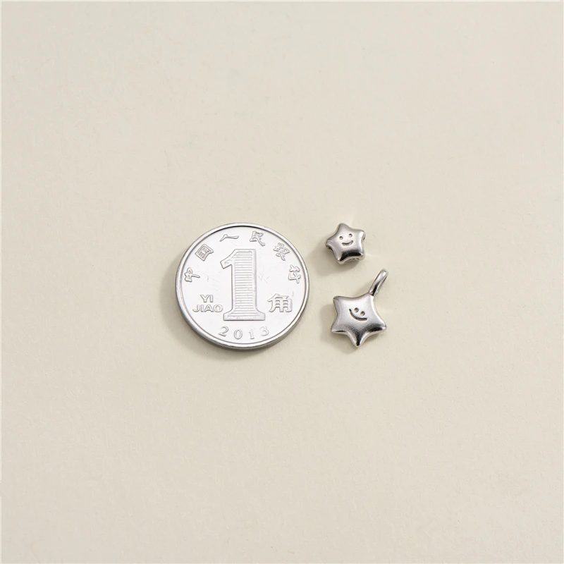 

S925 Sterling Silver Handmade Crystal Pearl Star Pendant DIY Bracelet Accories Faionable Korean Sle Jewelry