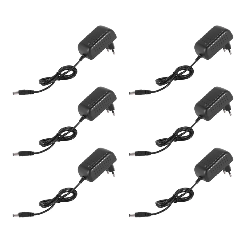 

6X AC 100-240V A DC 9V 2A Адаптер-преобразователь Зарядное устройство (вилка европейского стандарта)