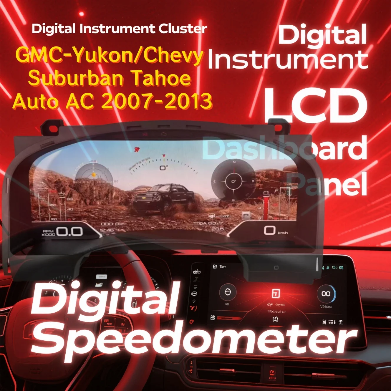 

Панель приборной панели, мультимедийный плеер, спидометр, датчик LINUX для GMC-Yukon/Chevy Suburban Tahoe Auto AC 2007-2013, виртуальная кабина