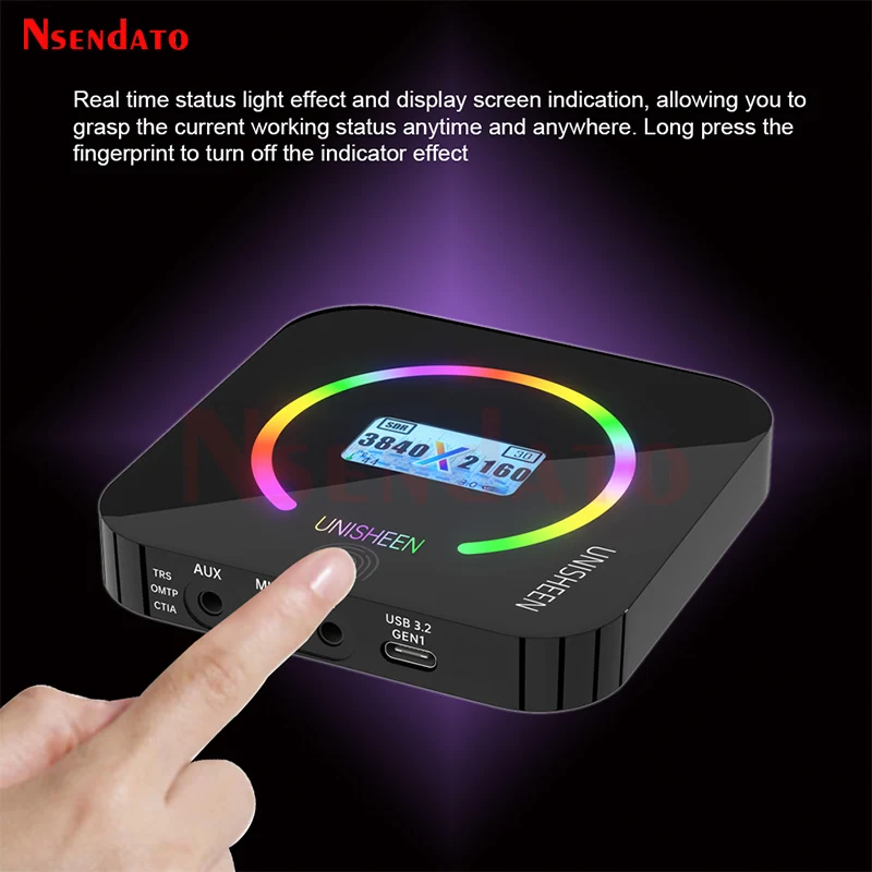 4k 60fps HDR HDMI Videospiel Capture Card Box mit OledHDMI Video Grabber Record für PS5 OBS vMix VRR Live Streaming Broadcast