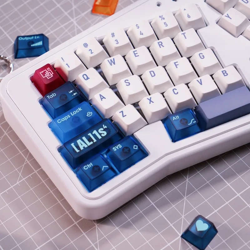 Uzuki Future of Technology Theme Keycaps Set Customized PBT/PC Cherry Profile Keyboard Cap for Mechanical Keyboard Accessories