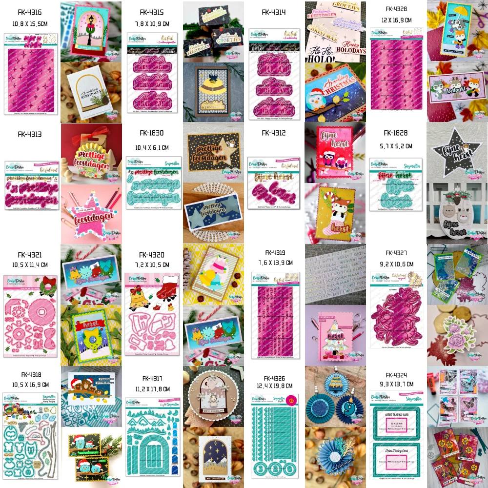 Matrices de découpe en métal néerlandais pour bricolage, scrapbooking, cartes en papier d\'album, artisanat décoratif, découpes de gaufrage, nouveau,
