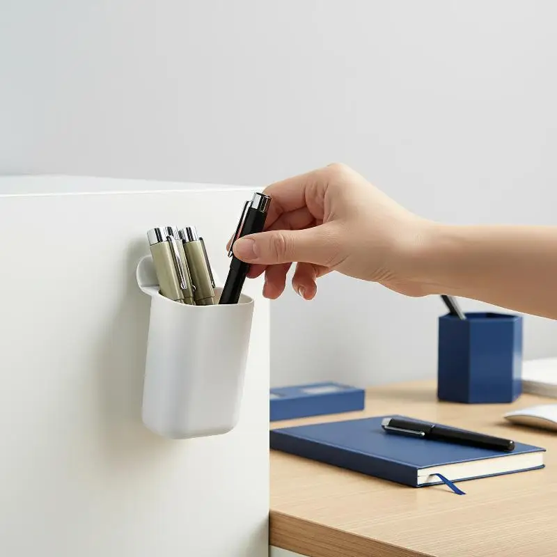 Scratch-resistant Multifunctional Desktop Pen Holder Simple Office Storage Box Desk Organizer for Daily Office Use
