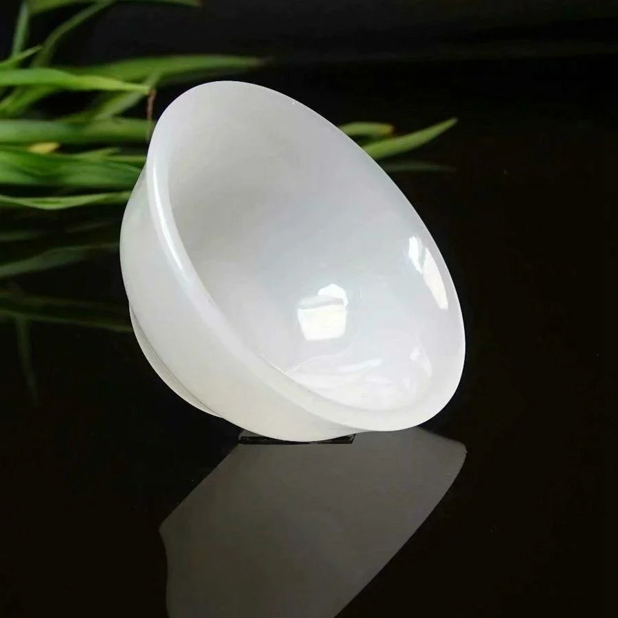 

Ремесленный натуральный нефрит, белый нефрит, рабочая чашка ручной работы, чашка для вина, хорошая художественная работа