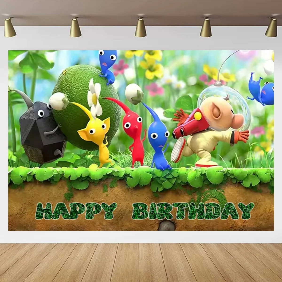 Pikmin The Game Theme Birthday Party Banner Background Pikmin Kids Baby Party Decoration Supplies Gifts Photos Props