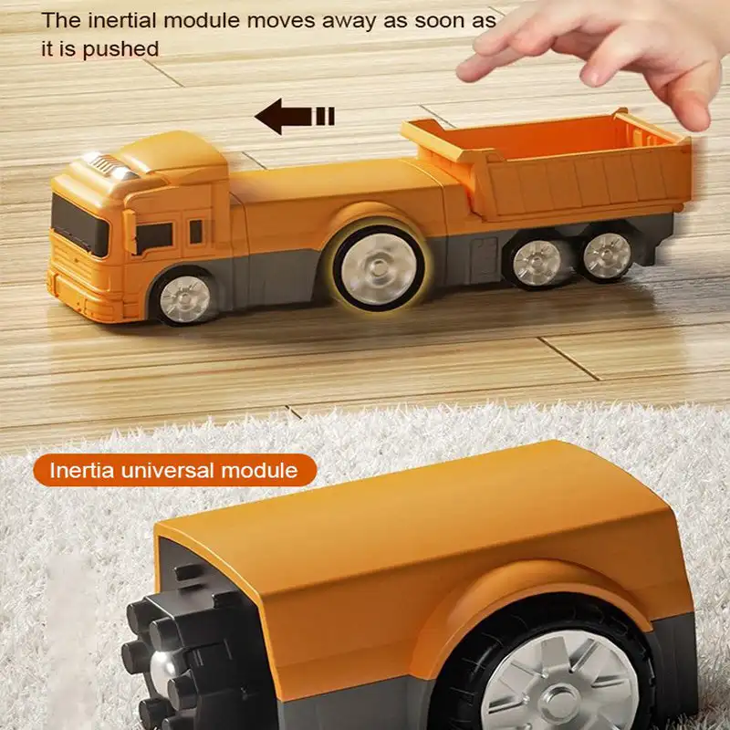 Magnetic Deformation Robot Engineering Car Excavator Mixer Truck Children\'s Multi-functional Combination Transform Robot Toy