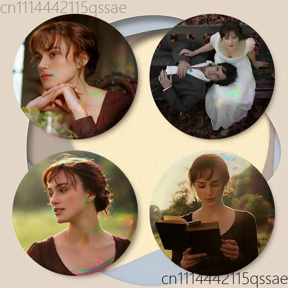 FOR Pride and Prejudice 25mm 75mm 44mm 58mm 32m Coin Badges Personalized Handmade Round Brooches Pins Accessory