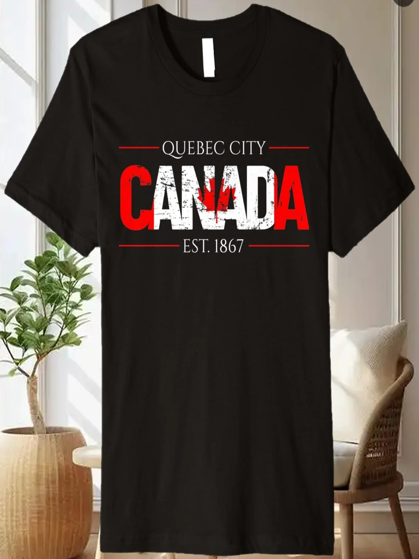 

Футболка премиум-класса Canada City Quebec Proud Canadian