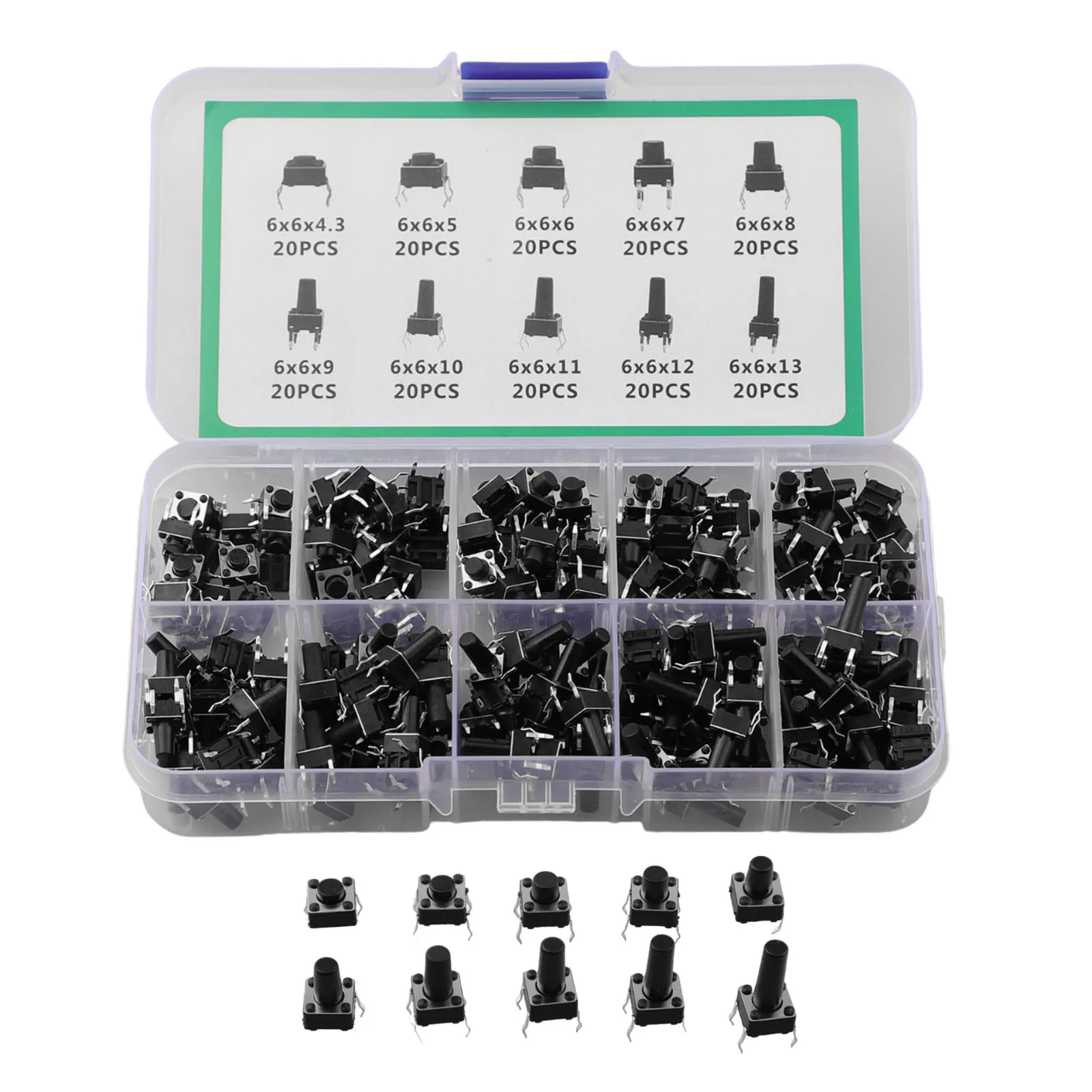 Tactile Push Buttons A Comprehensive Selection of Miniature Momentary Contacts in an Organized Case to Meet Your Needs