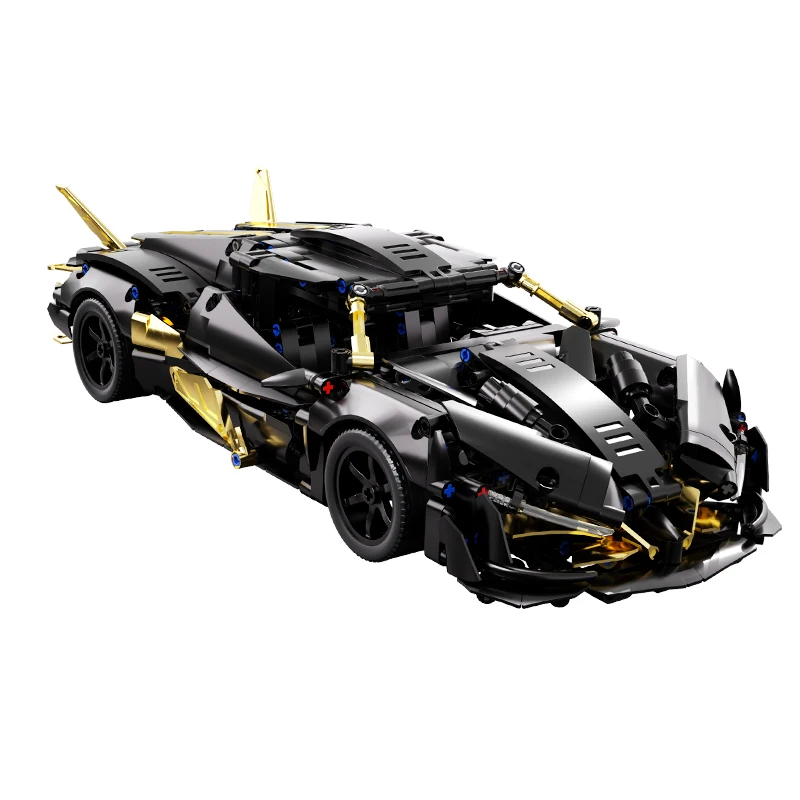 

Creative Technical MOC Building Kit 1000pcs Black Apollo Supercar Model Assembly Bricks Desk Display Gift Adults Kids Holiday