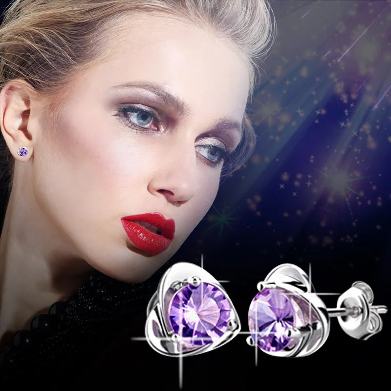 دوزات من الأنماط من الفضة الإسترلينية عيار 925 أقراط أنيقة من الفولاذ المقاوم للصدأ، أقراط نسائية من الزركون الشرير، تقليد