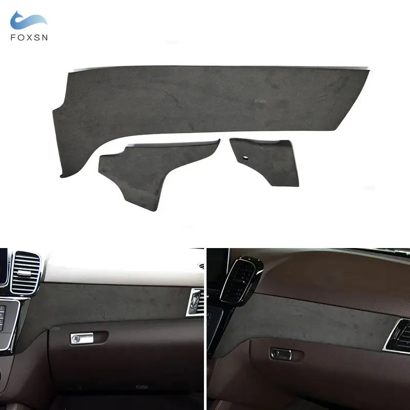Car Accessories For Mercedes Benz GLE 350 GLS 400 Class 2016-2019 LHD Center Console Dashboard Panel Trim ABS + Suede Leather